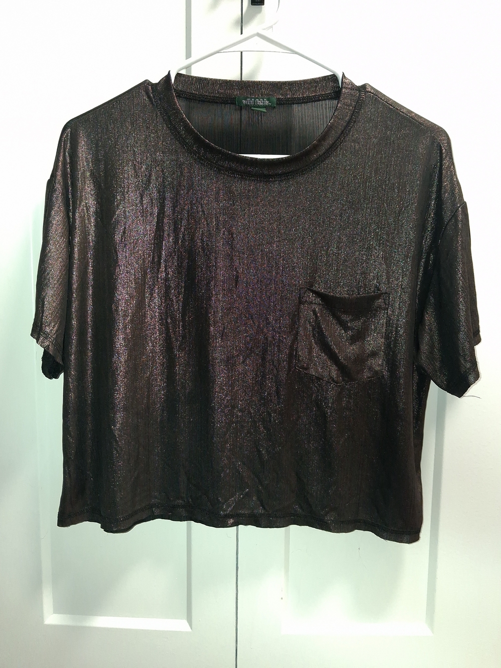 wild fable Metallic Bronze Short Sleeve Pocket Tee